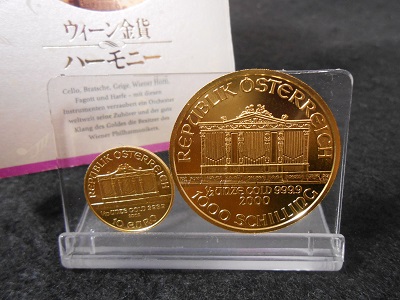 浜松雄踏店】◇ウィーン金貨 コイン 1/10oz 1/2oz◇現金買取させて頂き